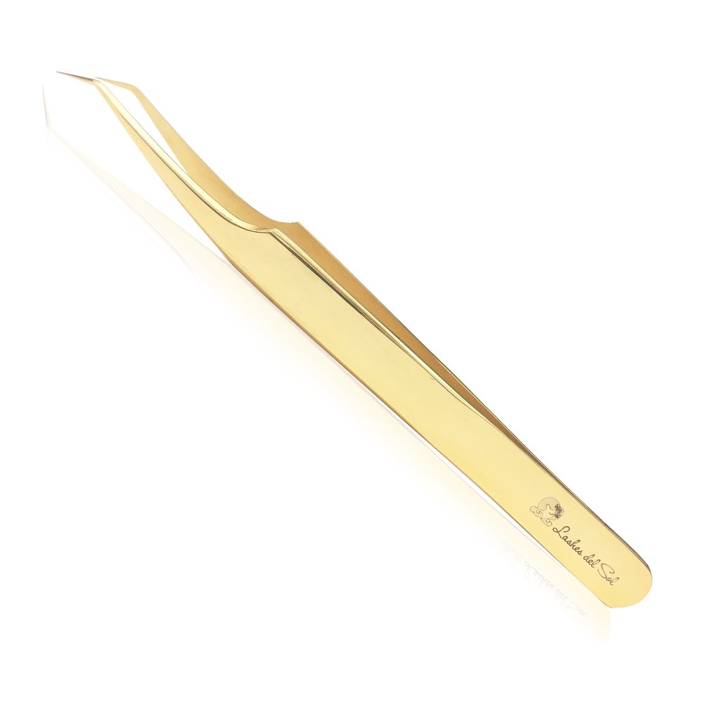 New Product! Elleebana Gold Plated Volume Lash Tweezers - 45º Angle ...