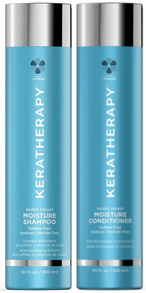 KERATHERAPY KERATIN INFUSED MOISTURE SHAMPOO 300 ML AND CONDITIONER 300 ML